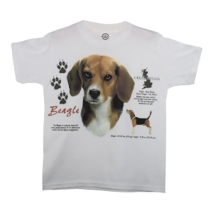 Unisex Little Kids White Beagle Dog Letter Print Short Sleeve T-Shirt 2-5T - 3T