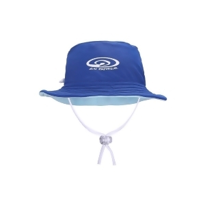 Sun Emporium Boys Dark Blue Logo Print Adjustable Strap Wide Brim Sun Hat Xs-m - M (8-14Y)