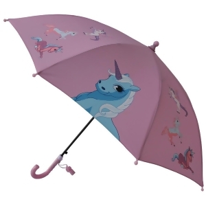 Foxfire Girls Pink Dome Unicorn Whistle Umbrella 29 - All