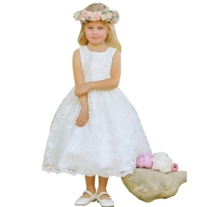 Big Girls Ivory Sparkle Sequin Lace Overlay Junior Bridesmaid Dress 8-12 - 12