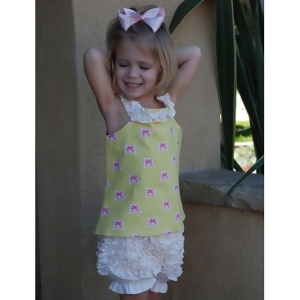 La Petite Couture Pink Dot Ruffle Lined Bloomer Shorts Baby Girls 6M - All
