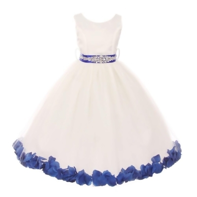 royal blue and white flower girl dresses