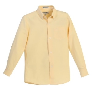 Gioberti Big Boys Yellow Chest Pocket Long Sleeved Oxford Dress Shirt 8-18 - 10