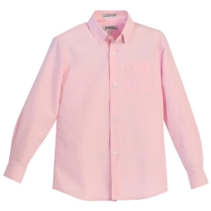 Gioberti Little Boys Pink Chest Pocket Long Sleeved Oxford Dress Shirt 4-7 - 4