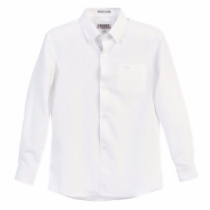 Gioberti Little Boys White Chest Pocket Long Sleeved Oxford Dress Shirt 4-7 - 5