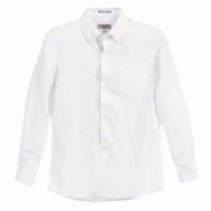 Gioberti Big Boys White Chest Pocket Long Sleeved Oxford Dress Shirt 8-18 - 8