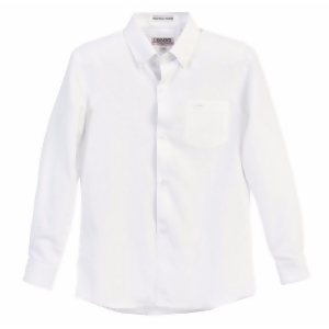 Gioberti Big Boys White Chest Pocket Long Sleeved Oxford Dress Shirt 8-18 - 14