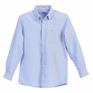 Gioberti Big Boys Blue Chest Pocket Long Sleeved Oxford Dress Shirt 8-18 - 8