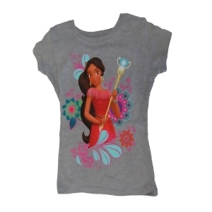 Disney Big Girls Gray Princess Elena Of Avalor Graphic Print T-Shirt 8-12 - 7/8