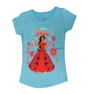 Disney Little Girls Sky Blue Elena Of Avalor Born To Lead Print T-Shirt 5-6X - 6/6X