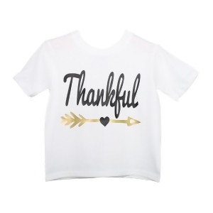 Little Girls White Holiday Theme Print Cotton T-Shirt 2T-5 - 5