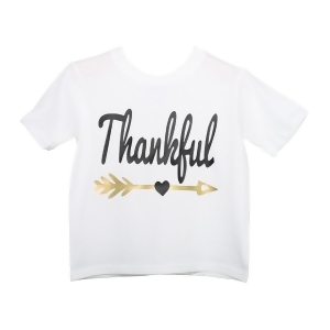 Little Girls White Holiday Theme Print Cotton T-Shirt 2T-5 - 3T