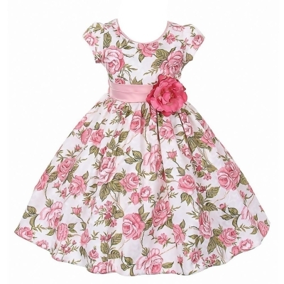 Good Girl Big Girls Dusty Rose Floral Jacquard Junior Bridesmaid