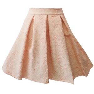 Little Girls Yellow Polka Dot Patterned Pleated Flared Stylish Skirt 2-6 - 6