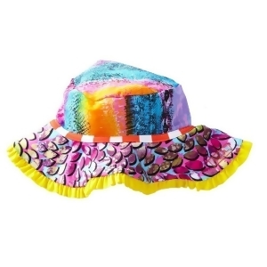 Azul Girls Orange Fuchsia Yellow In The Mix Stylish Sun Hat 6M-5y - 2-5 Years