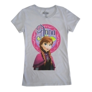 Disney Big Girls Grey Frozen Anna Character Print Short Sleeve T-Shirt 7-16 - 8