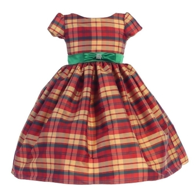 ellie kids big girls red green bow short sleeve tartan christmas dress 8 12 - Girls Plaid Christmas Dress ellie kids big girls red green bow short sleeve tartan christmas dress 8 12 - Girls Plaid Christmas Dress