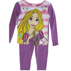 Disney Big Girls Purple Rapunzel Image 2 Pc Pajama Set 8-10 - 10