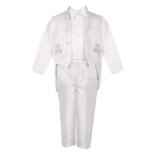 Rafael Collection Little Boys 5 Pc Gold Embroidery Tailed Tuxedo 2-7 - 2