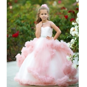 Little Girls Dusty Rose Tulle Satin Mesh Crystal Elizabeth Flower Girl Dress 2/3 - All