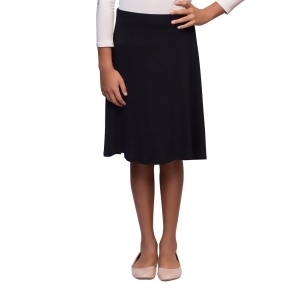 Karen Michelle Big Girls Black-Line Knee Length Cotton Skirt 10-20 - 12
