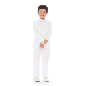 Angels Garment Little Boys White Jacket Pants Vest Tie Shirt Handsome Suit 2-7 - 6