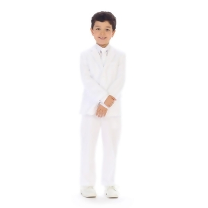 Angels Garment Little Boys White Jacket Pants Vest Tie Shirt Handsome Suit 2-7 - 5