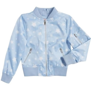 Urban Republic Little Girls Blue Star Print Weather-Resistant Flight Jacket 4-6X - 6X