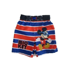 Disney Little Boys Royal Blue Mickey Mouse Swim Shorts 2T-4t - 4T