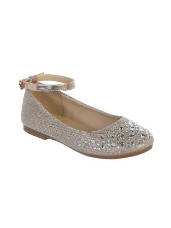 girls rose gold glitter shoes