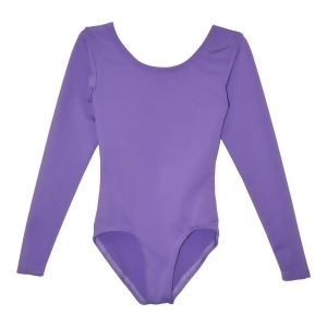 Little Girls Lavender Solid Color Long Sleeved Dancewear Leotard 2-4 - 2T/4T