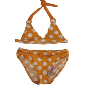 2B Real Little Girls Orange White Polka Dot 2Pc Bikini 4-6X - 5