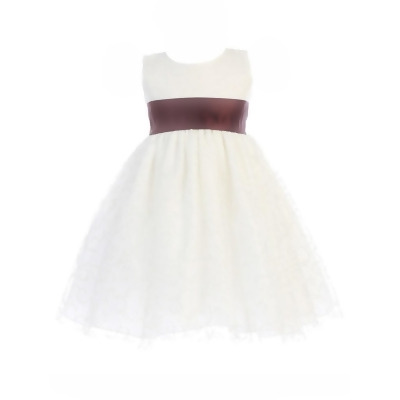 Lito S White Glitter Tulle Burgundy Sash Bow Junior Lito S White Glitter Tulle Burgundy Sash Bow Junior Bridesmaid Dress 7 10
