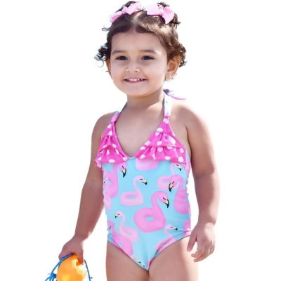 little girl pink swimsuit