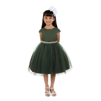 girls green christmas dress