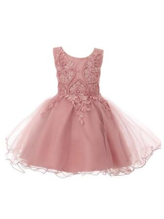 flower girl dusty rose dress