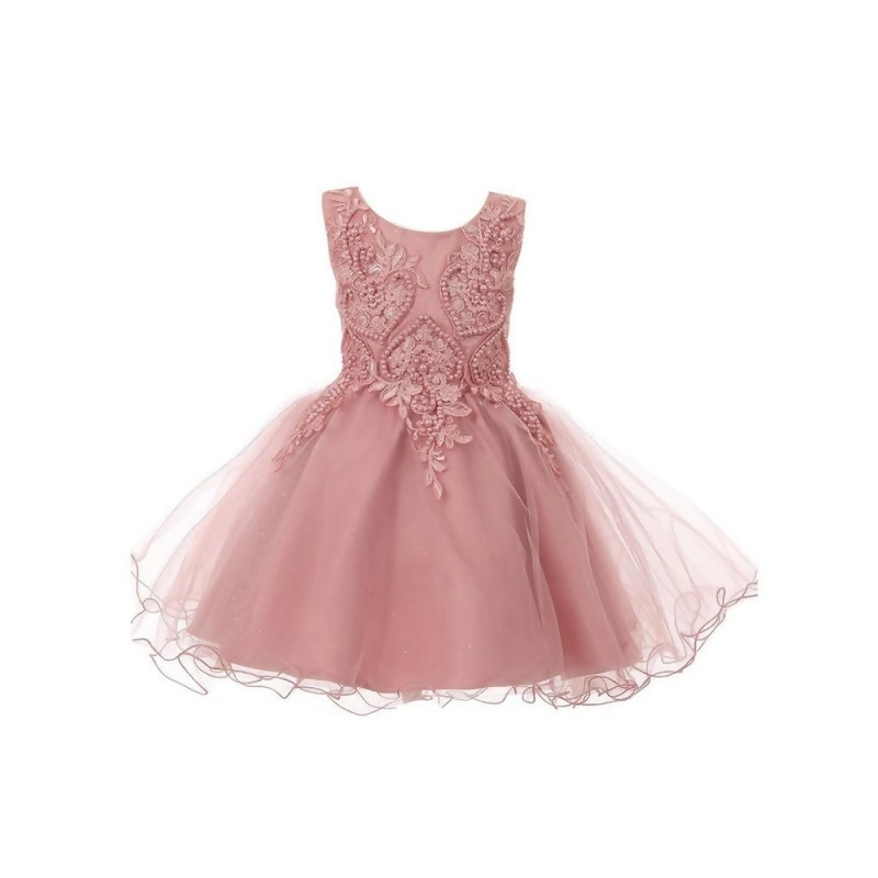 dusty rose baby dress