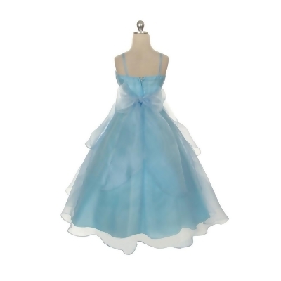 Chic Baby Blue Organza Special Occasion Dress Girls 7 18 From