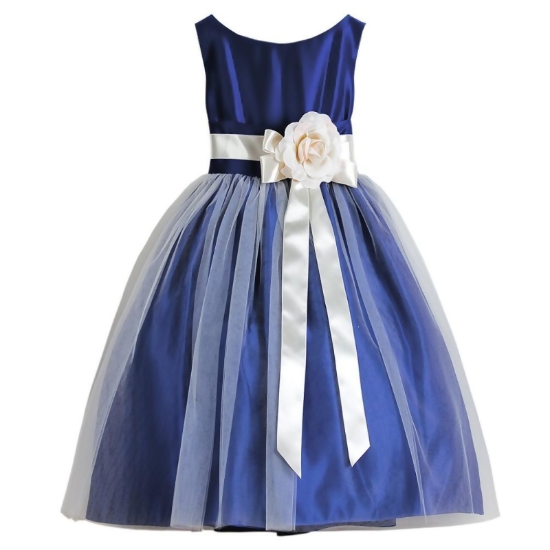 royal blue gown for baby girl