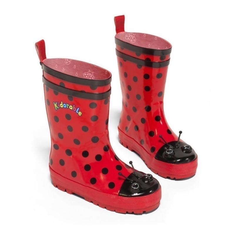 girls black rain boots