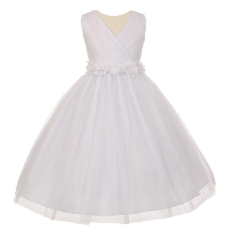 girls white chiffon dress