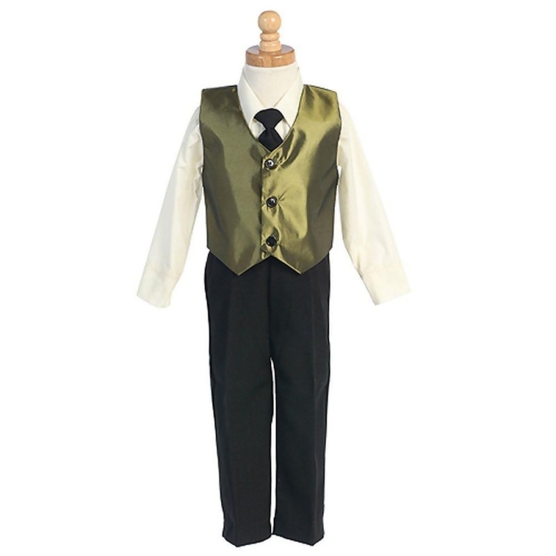 Little Boys Green Vest Special Occasion Christmas 3pc Suit Set 6M-7 from  Sophia's Style at SHOP.COM