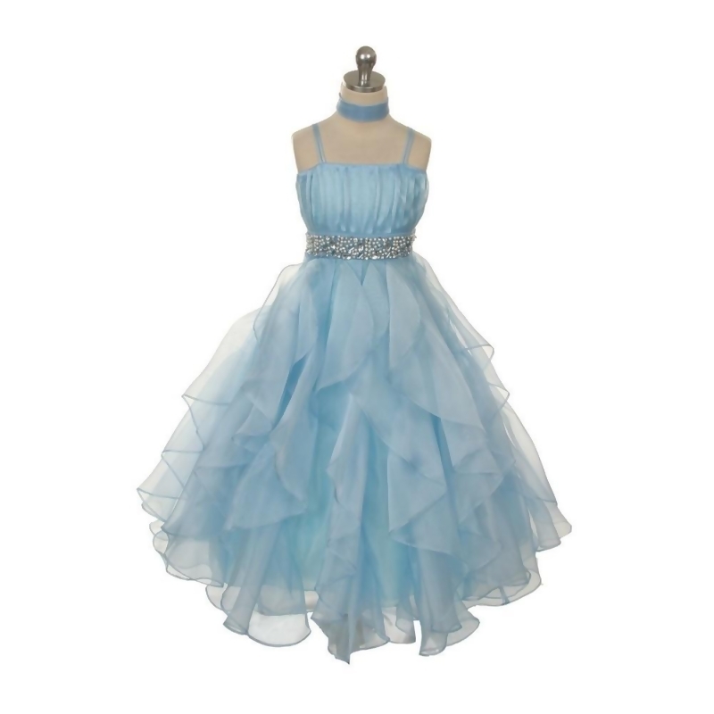 girls blue occasion dress