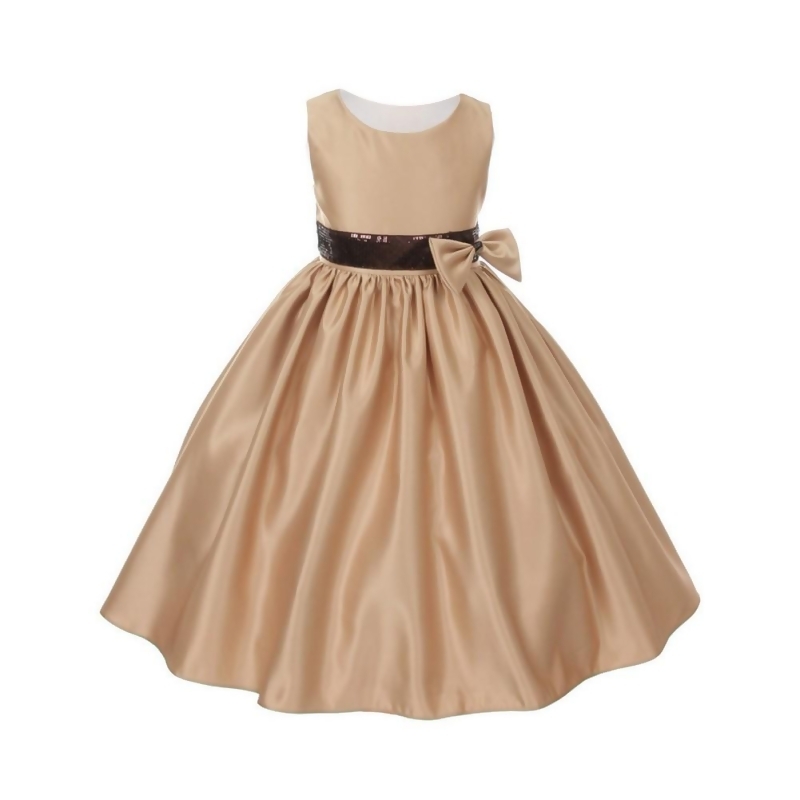 mocha satin dress