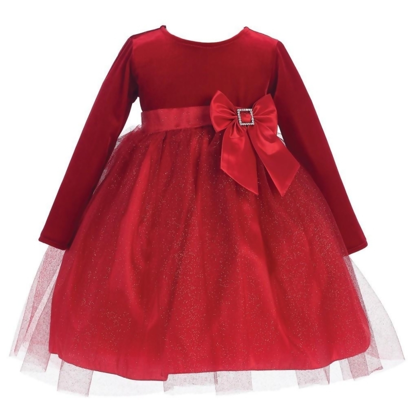 girls red occasion dress