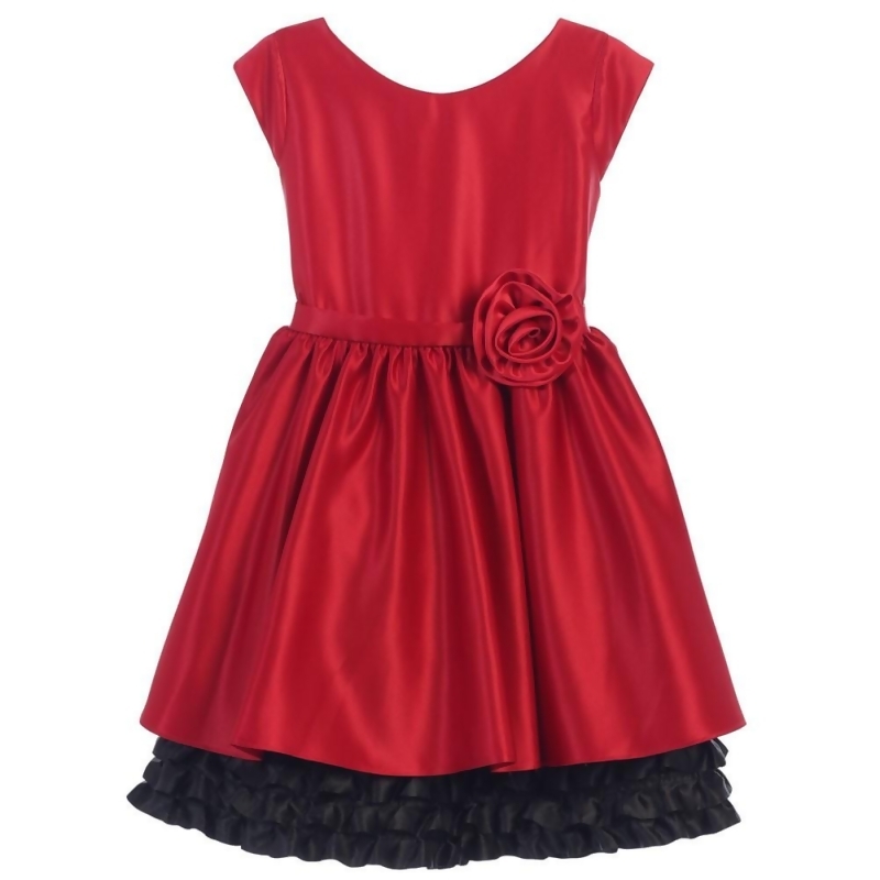 girls red occasion dress