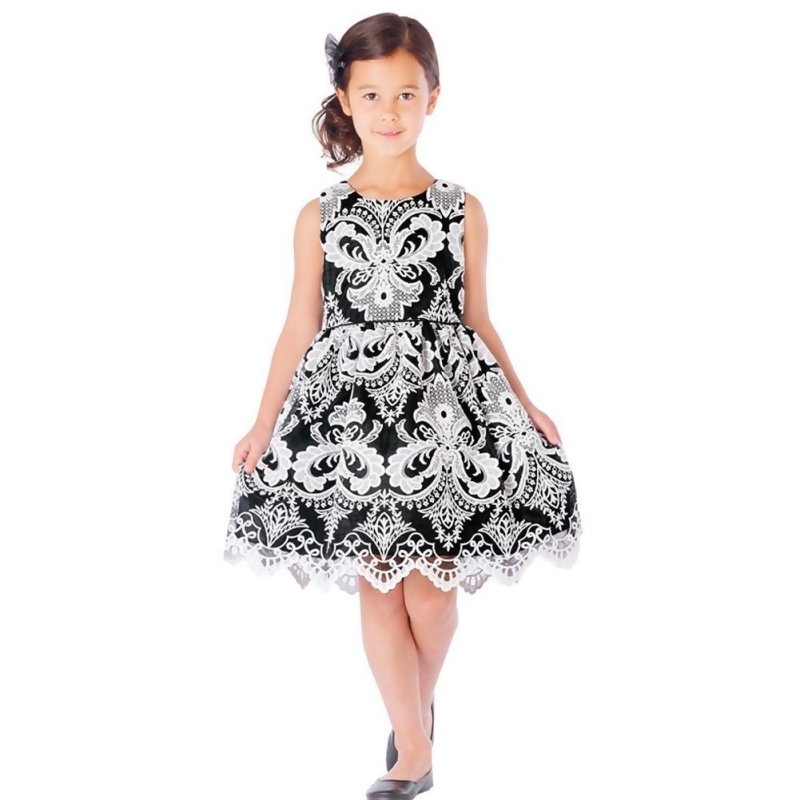 girls black occasion dress