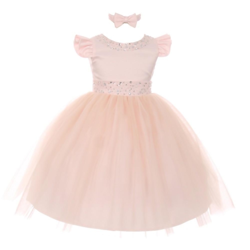 blush dress baby
