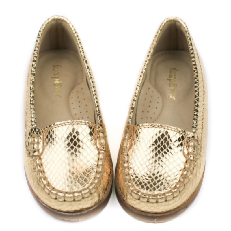 Foxpaws Shoes Girls Gold Ava Leather 