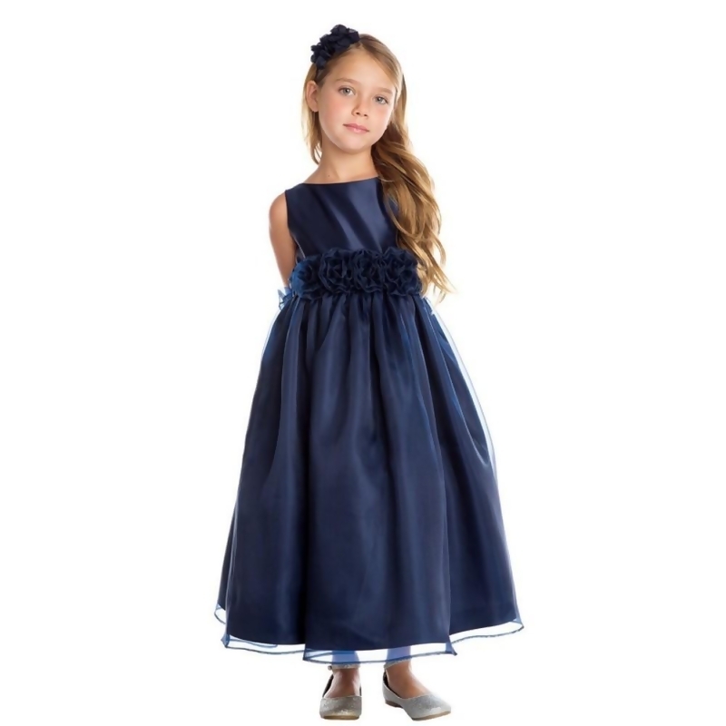 girls navy christmas dress